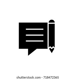 writing - vector logo/icon illustration