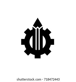 writing - vector logo/icon illustration