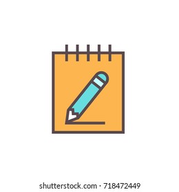 writing - vector logo/icon illustration