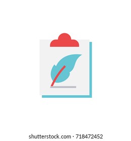 writing - vector logo/icon illustration