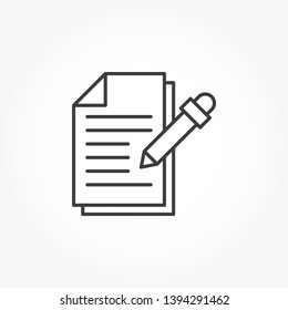 Writing Vector Out Line Icon