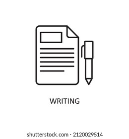 Writing Vector Outline Icon Design illustration. Banking and Payment Symbol on White background EPS 10 File