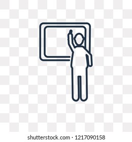 Writing vector outline icon isolated on transparent background, high quality linear Writing transparency concept can be used web and mobile