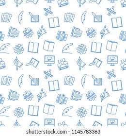 Writing Vector Seamless Pattern On White Background