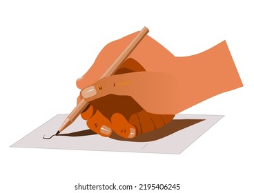 writing vector suitable for illustration of writing handwriting signing