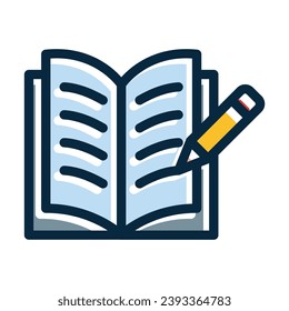 Writing Vector Thick Line Filled Dark Colors Icons For Personal And Commercial Use.
