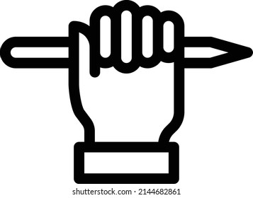 writing vector thin line icon
