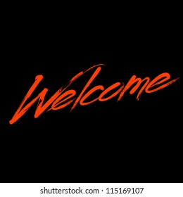 Writing "Welcome"