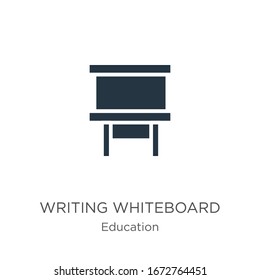 Vector de iconos de pizarra electrónica de escritura. Icono moderno de pizarra electrónica de la colección educativa aislado en fondo blanco. La ilustración vectorial puede utilizarse para el diseño gráfico web y móvil, el logotipo, 