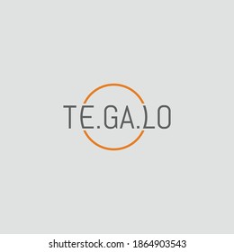 writing the word TE.GA.LO, wordmark