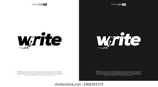 writing wordmark logo design typography creative concept 