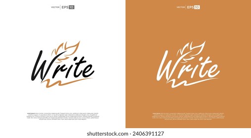 writing wordmark logo design typography creative concept 