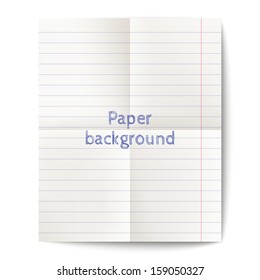Writing-book sheet. Vector illustration