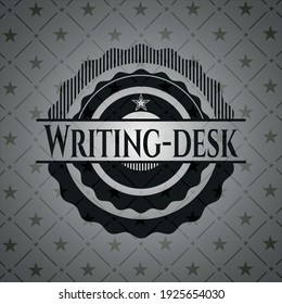 Writing-desk black badge. Vector Illustration. Detailed. 