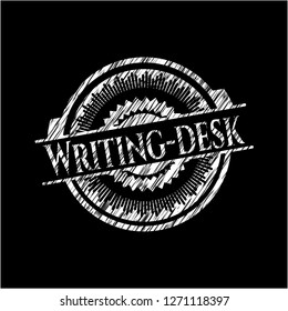 Writing-desk chalk emblem written on a blackboard