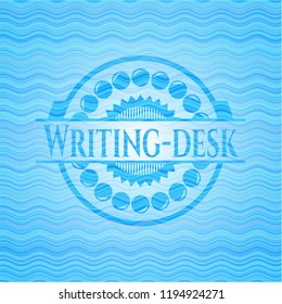 Writing-desk water emblem background.