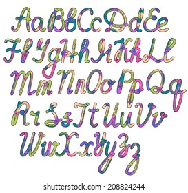 Written Alphabet Stock Vector (Royalty Free) 208824244 | Shutterstock