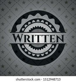 Written black badge. Vector Illustration. Detailed.