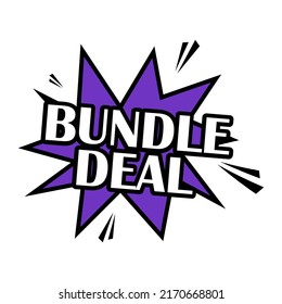 Written bundle deal, vector illustration. Advertising inscription. Offer - Shutterstock ID 2170668801