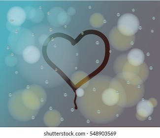 written by hand on sweaty glass heart