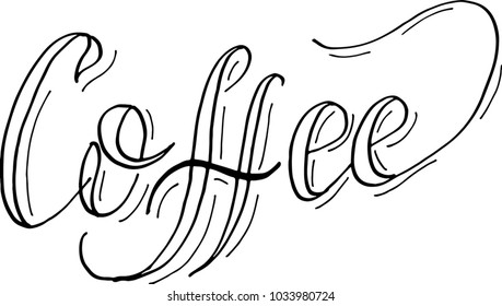 written coffee word