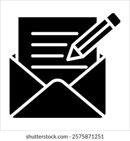 Written Communication Icon Element For Design