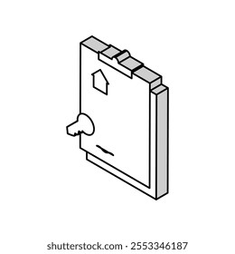 written contract isometric icon vector. written contract sign. isolated symbol illustration