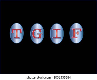 Written modern TGIF. vector