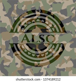 Also written on a camouflage texture