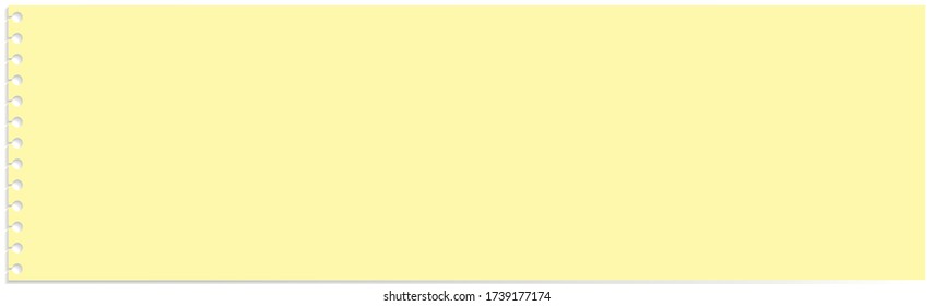 Written paper in the form of a large panoramic yellow background without a pattern - Vector