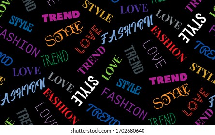 Written pattern seamless. 
Stylish vector design for fabric, wallpaper, wrapping, background.