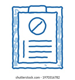 written protest requests sketch icon vector. Hand drawn blue doodle line art written protest requests sign. isolated symbol illustration