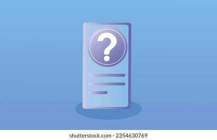 Written questions with answer options.on blue background.Vector Design Illustration.