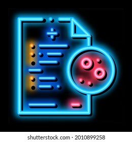 written report on skin problems neon light sign vector. Glowing bright icon written report on skin problems sign. transparent symbol illustration