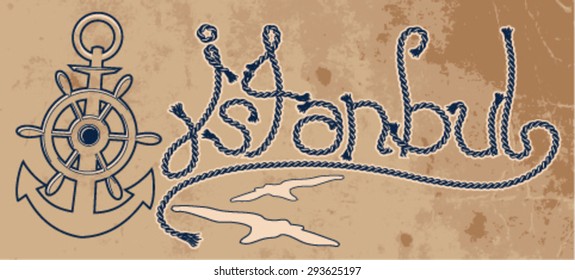 Written in rope, istanbul typography