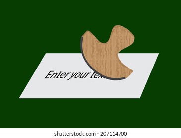 Written stamp made of wood 