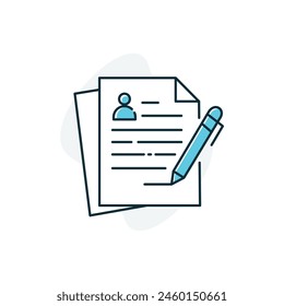 Written Task Content Creation Vector Icon Design