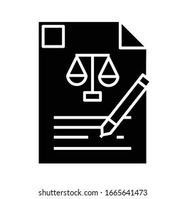 Written testimony line icon, concept sign, outline vector illustration, linear symbol.
