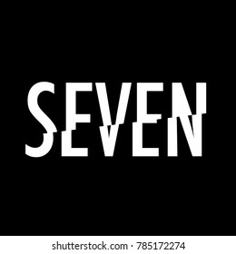 Written text of number six with cut out in editable vector