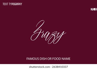 Written Typography Text Name Of Popular Zrazy