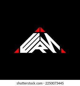 Diseño creativo del logotipo de la carta WRN con gráfico vectorial, logotipo simple y moderno WRN.