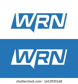 WRN letter logo design vector