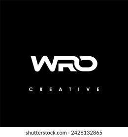 WRO-Buchstabe Initial Logo Design Template Vektor-Illustration