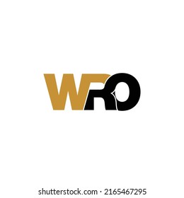 WRO-Buchstaben-Monogramm-Logo-Vektorgrafik