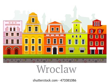 Wroclaw square facades