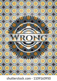 Wrong arabesque emblem. arabic decoration.