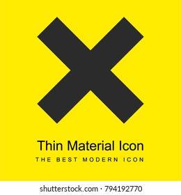 Wrong bright yellow material minimal icon or logo design