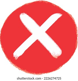 Wrong, cross, X, reject icon vector illustration design