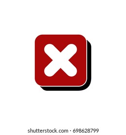 Wrong, Cross X Sign Icon Vector Template Illustration Design. Vector EPS 10.
