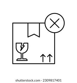 Wrong delivery  Outline Vector Icon that can easily edit or modify


